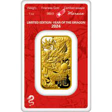 1g Gold Bar Argor-Heraeus Year Of The Dragon