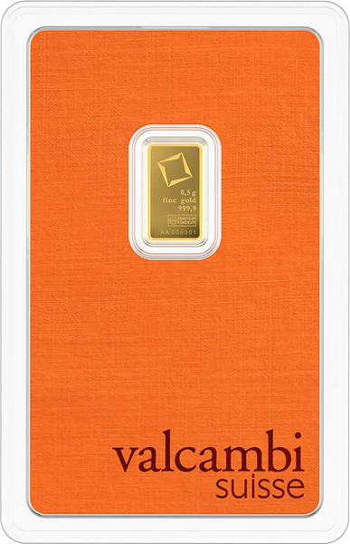 0.5g gold bar Valcambi