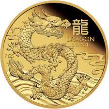 Lunar III Dragon Gold coin 0,10 oz