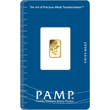 1g Gold Bar PAMP Rose