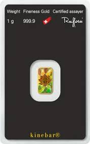 1g Gold Bar  Argor Heraeus Kinebar