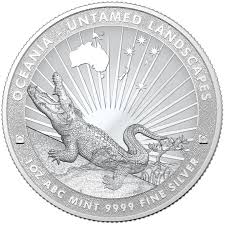 Crocodile Silver Coin 1 oz Untamed Landscapes