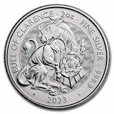 Tudor Beasts The Bull of Clarence Silver Coin 2 oz