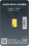 1g Gold bar Nadir
