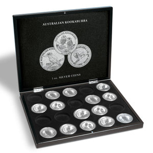 Θήκη παρουσίασης για 20 ασημένια νομίσματα "Kookaburra" 1 ουγκιάς σε κάψουλες