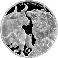 1 oz Bull & Bear Silver Coin | 2021