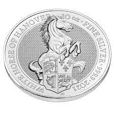 Queen's Beasts White Horse of Hanover Silver Coin 10 oz
