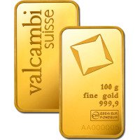 100g Gold Bar  Valcambi (minted)