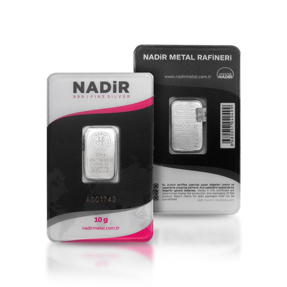 10g Silver Bar | Nadir Metal Rafineri