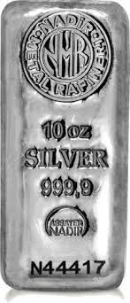 10 oz Silver Bar | Nadir Metal Rafineri