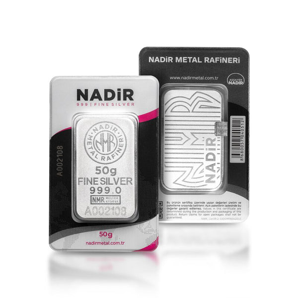 50g Silver Bar | Nadir Metal Rafineri