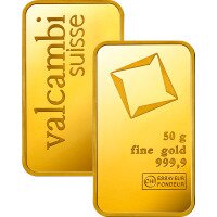 50g Gold Bar  Valcambi