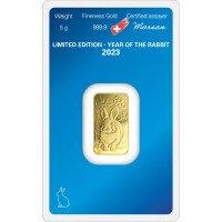 5g Gold Bar Argor-Heraeus Year Of The Rabbit