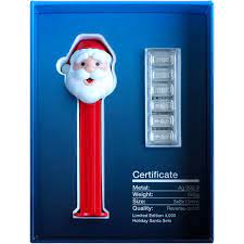 6 x 5g Silver Bar PAMP Santa PEZ Dispenser
