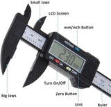 Ψηφιακή δαγκάνα μέτρησης από ανοξείδωτο ατσάλι με οθόνη LCD